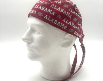 Bonnet de bloc opératoire pour homme de l'équipe de football américain d'Alabama : Bama Roll Tide - Cinq modèles, doublure en satin en option