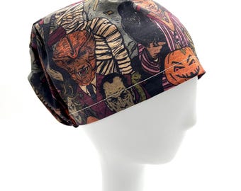 Scary Euro Scrub Cap satin lining option, five styles available