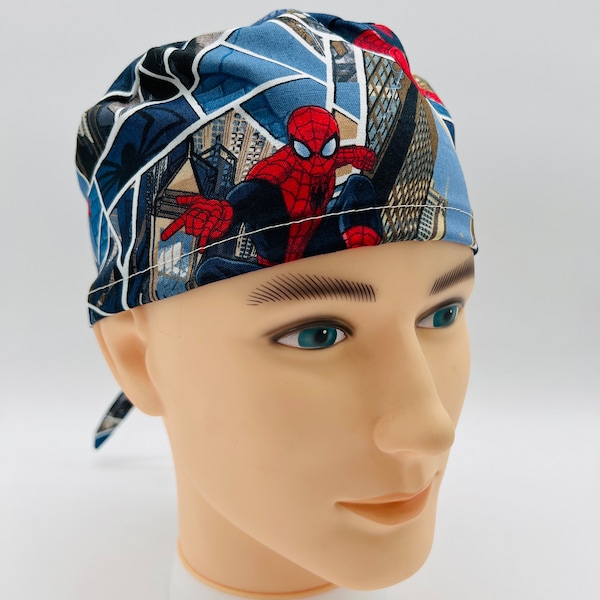 Bonnet de gommage Spider-Man, bonnet de gommage pédiatrique, bonnet de chirurgie Spider-Man, quatre modèles