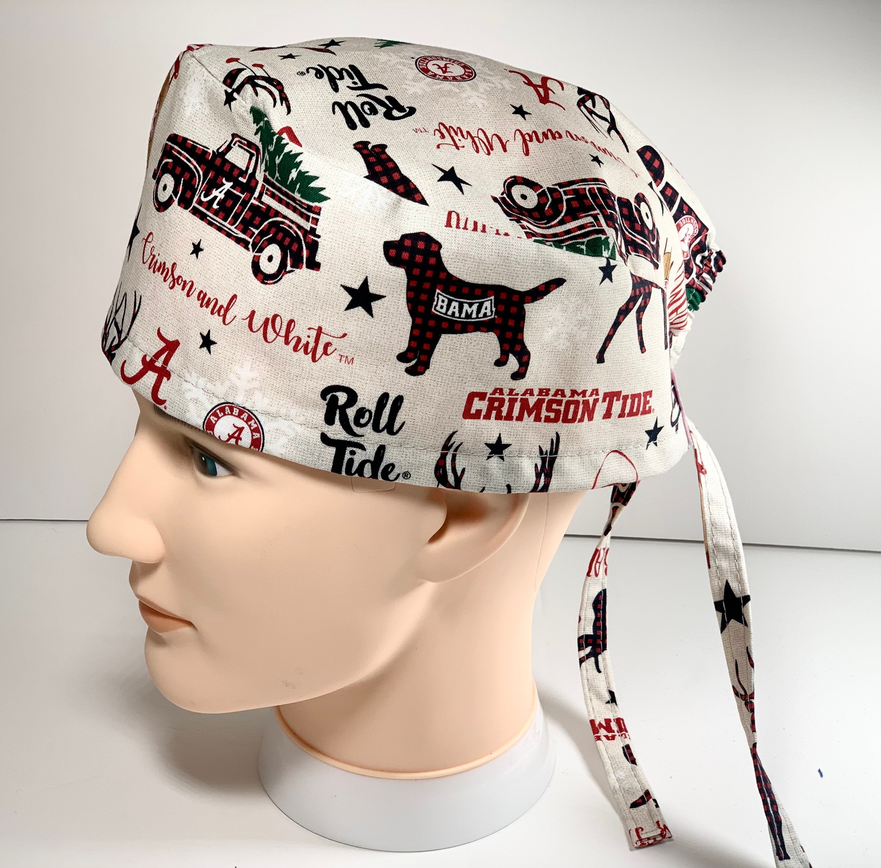 Alabama Roll Tide Scrub Cap Men Pixie 