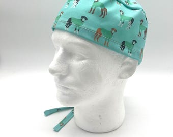 Great Dane Surgical Scrub Cap,  4 styles and  Satin Lining Option