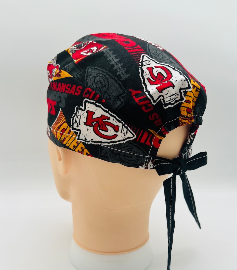 Kansas City Chiefs Scrub cap, Surgical Scrub Cap, Chiefs Scrub Hat, four styles image 5