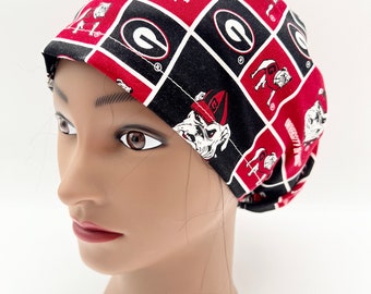 Bulldogs Scrub Cap, Universität Georgia Scrub Cap, Euro Bulldogs Scrub Cap, vier Styles