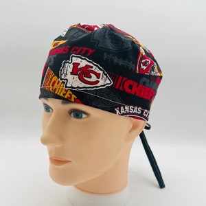 Kansas City Chiefs Scrub cap, Surgical Scrub Cap, Chiefs Scrub Hat, four styles image 1