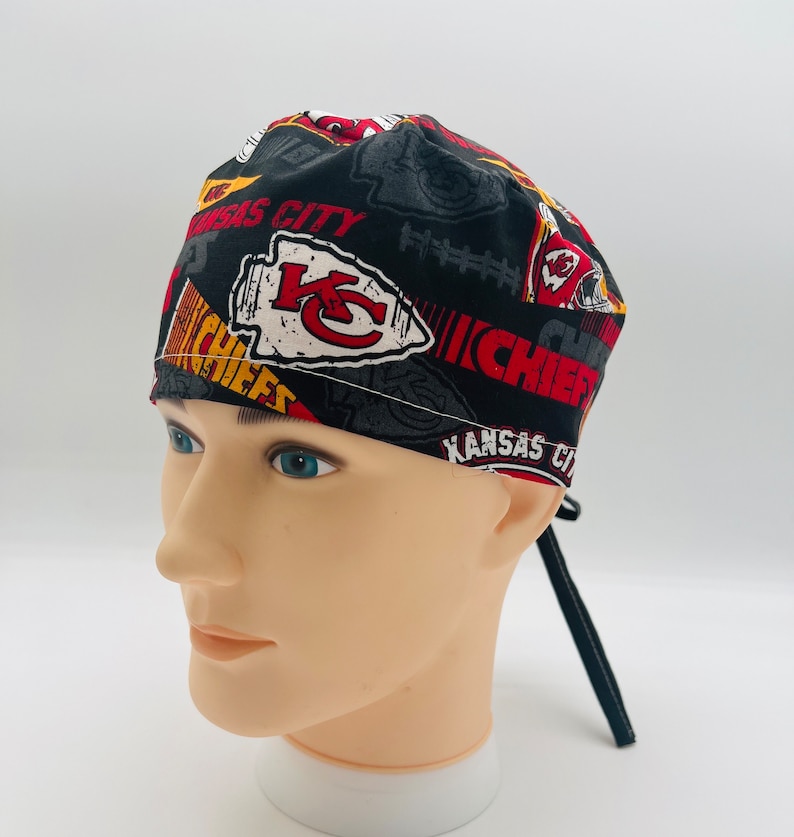 Kansas City Chiefs Scrub cap, Surgical Scrub Cap, Chiefs Scrub Hat, four styles image 1