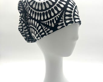 Geometric Euro Scrub Cap, OR cap, satin lining option, five styles available