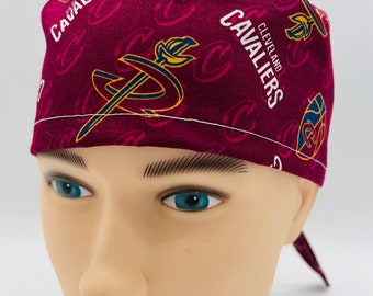 Cleveland Cavaliers Scrub cap,  Surgical Scrub Cap, Cavaliers Ponytail Cap, four styles