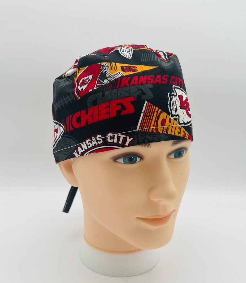 Kansas City Chiefs Scrub cap, Surgical Scrub Cap, Chiefs Scrub Hat, four styles image 4