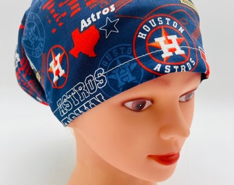 Houston Astros Scrub cap, Surgical Scrub Cap, Astros Ponytail Cap, four styles