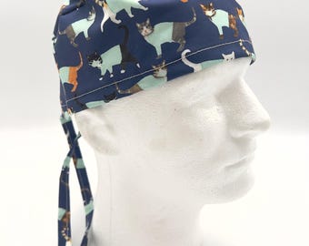 Cats in Scrubs Surgical Cap: Men's & Women's Scrub Hat, Five Styles
