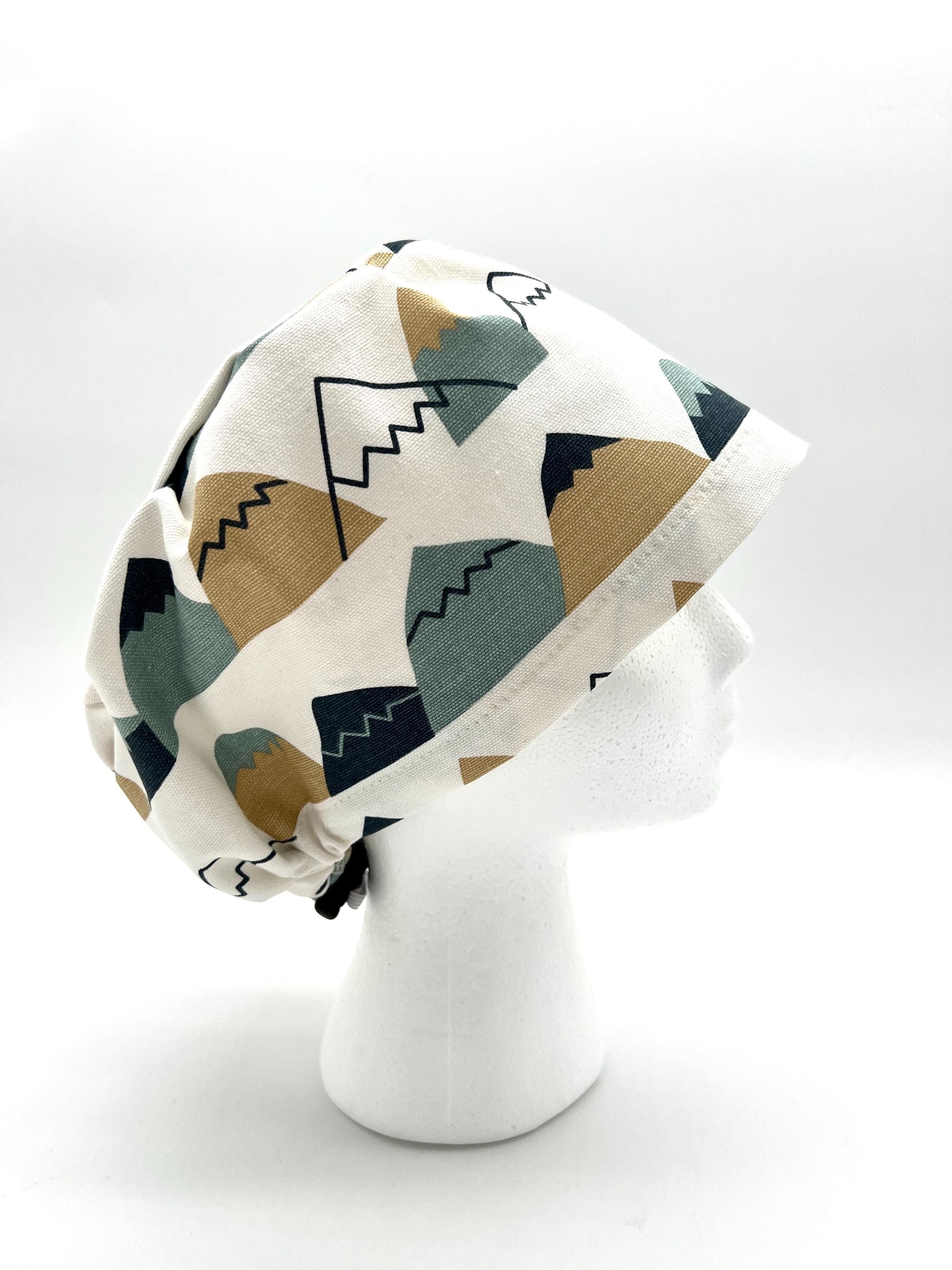 Colorado Mountain Scrub Cap, Euro Scrub Cap,  satin lining option, five styles