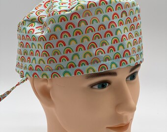 Rainbow Scrub cap, Surgical Scrub Cap, Surgery Cap, scrub cap, four styles