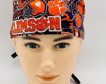 Clemson Scrub Cap, Clemson Tigers Scrub Cap, Euro Clemson Scrub Cap, four styles