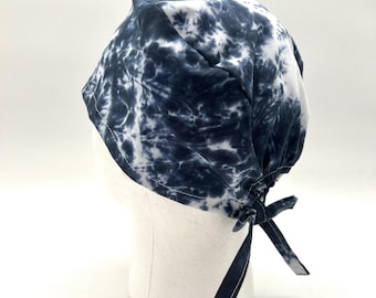 Tie Dye Scrub Cap, Women’s tie back style, Unisex, satin lining option, five styles available