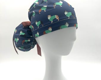 Aussie Ponytail Scrub Cap:  Four Styles and Satin Lining Option