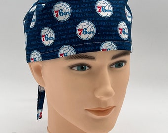 Philadelphia 76ers Scrub Cap, doctor gift, dentists scrub hat , doctor scrub cap, nurses scrub hat