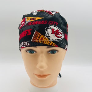 Kansas City Chiefs Scrub cap, Surgical Scrub Cap, Chiefs Scrub Hat, four styles image 2