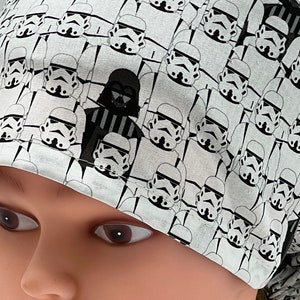 Ponytail Scrub Cap, Star Wars Scrub cap, Star Wars Stormtrooper Scrub Cap, Surgical Scrub Cap, four styles image 3