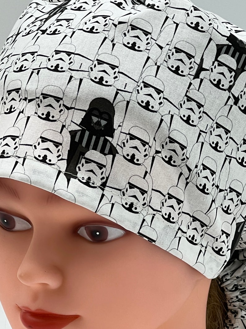 Ponytail Scrub Cap, Star Wars Scrub cap, Star Wars Stormtrooper Scrub Cap, Surgical Scrub Cap, four styles image 3