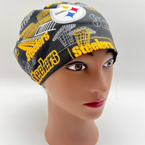 Pittsburgh Steelers Scrub Cap, Steelers scrub cap, Euro Scrub Cap, four styles