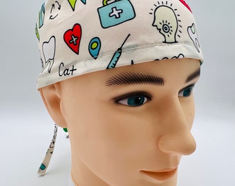 Dentist Scrub Cap, Mundhygieniker, chirurgische Haube für chirurgische Eingriffe, vier Stile