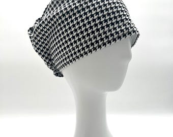 Alabama Houndstooth Scrub Cap, Alabama Scrub Cap, Euro Alabama Scrub Cap, satin lining option, five styles available