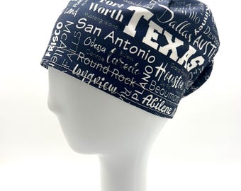 Texas Euro Scrub Cap, satin lining option, five styles available