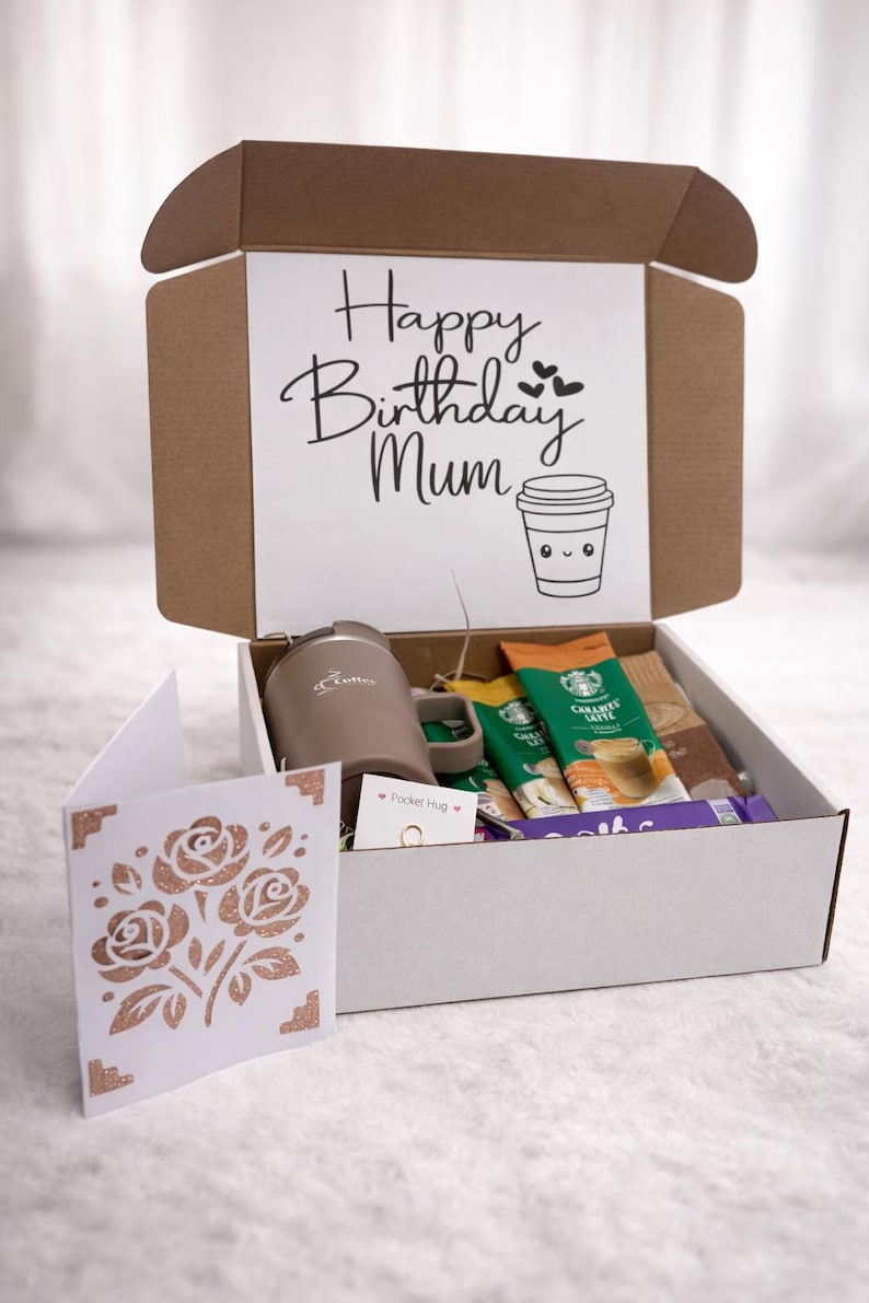 Personalized Coffee Lover Gift Box – Insulated Mug, Starbucks Flavors ...