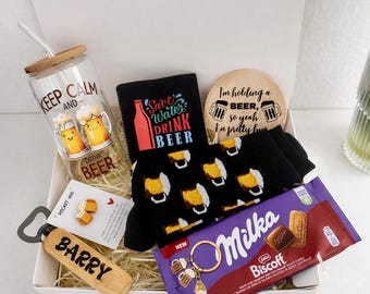 Fars dag-present. Personlig ölpresentask till honom, maken, pappa, födelsedagspresent