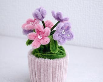 Handgjord blomsterdekoration för alltid | Ornament för instrumentbräda i bilen, skrivbordsaccessoar
