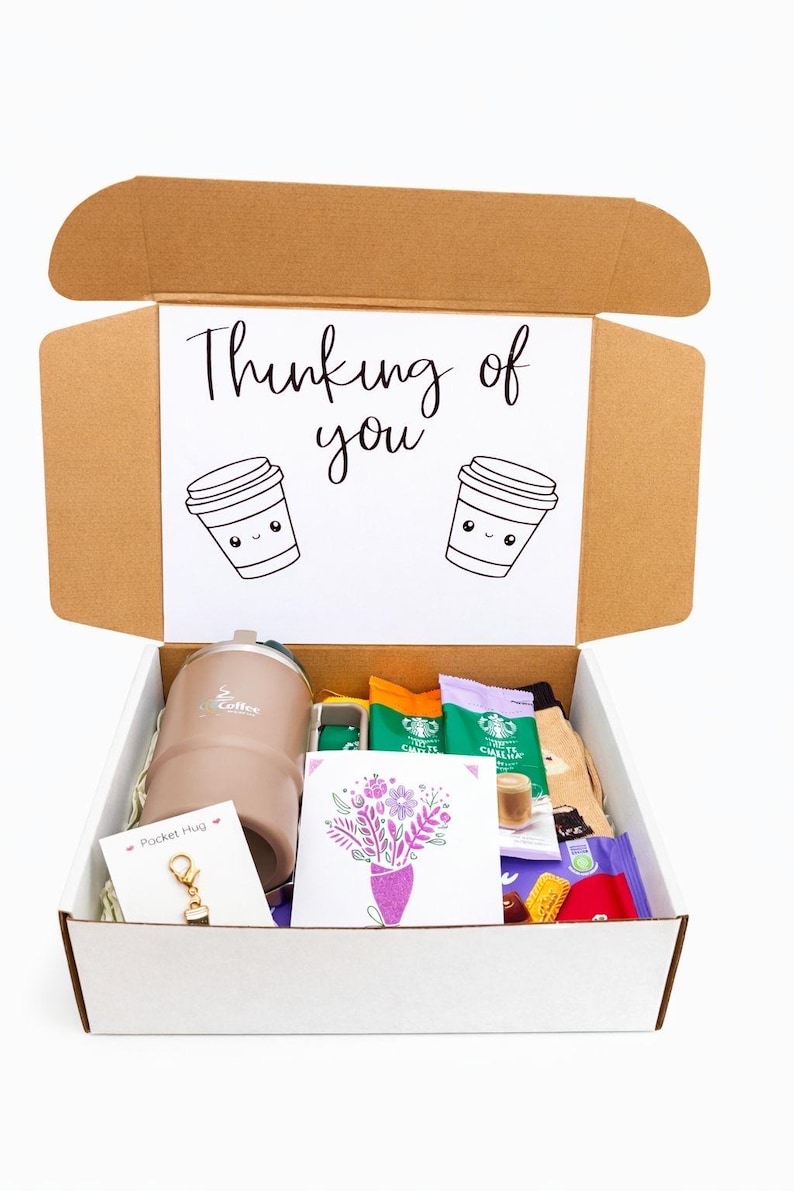 Personalized Coffee Lover Gift Box – Insulated Mug, Starbucks Flavors ...