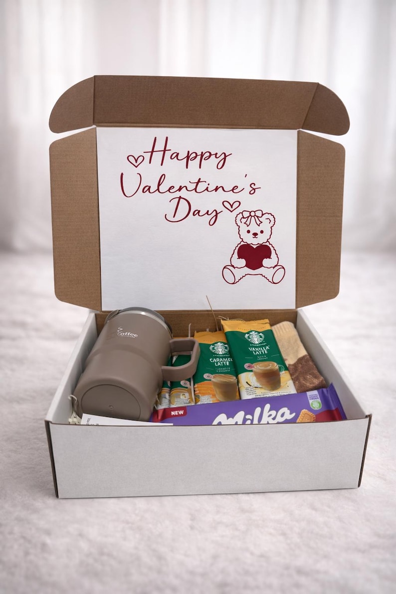 Personalized Coffee Lover Gift Box – Insulated Mug, Starbucks Flavors ...
