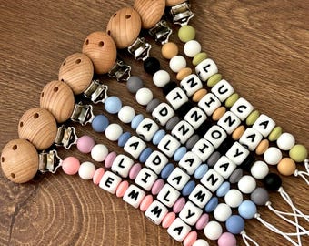 パーソナライズされたおしゃぶりクリップ、カスタムおしゃぶりクリップ、ベビーシャワーギフト、おしゃぶりクリップ、おしゃぶりクリップ、ベビーギフト、ダミークリップ、新生児ギフト