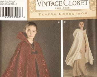 Capa glamurosa Simplicity 4947 en talla única, con un hermoso estilo vintage de Teresa Nordstrom