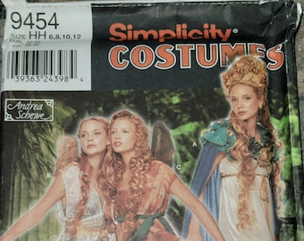 Patrón de disfraz de reina de las hadas Vintage Simplicity 9454 para mujer (tallas 6 a 12) - Vestido medieval renacentista de fantasía