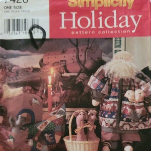 Vintage Simplicity 7426 Uncut Craft Pattern 23 in. Noah, Noah&#39;s Ark, Elephants, Giraffe, Dove, Ducks, Ark Top