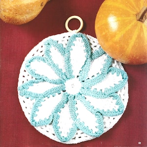 Vintage Digital Crochet Flower Pot Holder Pattern