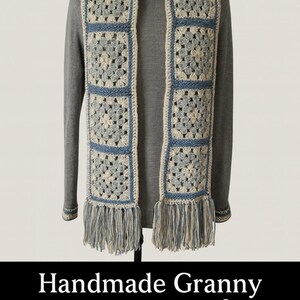 Handmade Granny Square Scarf – Timeless Patchwork Warmth