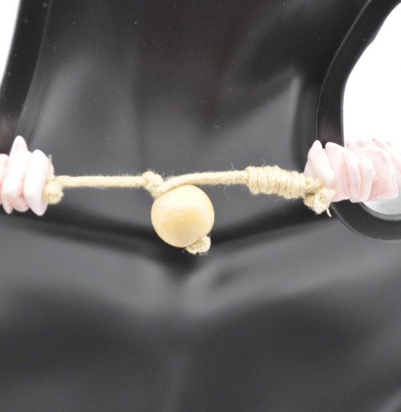 Vintage Unisex Pink Chipped and Conch Shell Boho … - image 2