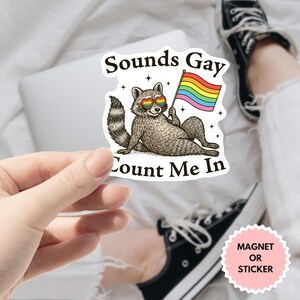 Pegatina "Suena Gay, Soy Gay", Pegatina LGBT, Pegatina del Orgullo, Pegatina Arcoíris, Pegatinas, Pegatina de Igualdad, Mes del Orgullo, Pegatina Divertida, Pegatina Gay
