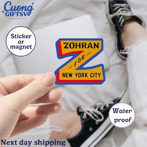 Zohran per il sindaco di New York, adesivo elettorale di New York/CarMagnet, Mamdani per il sindaco, adesivi Zohran, corsa al sindaco di New York, voto Mamdani