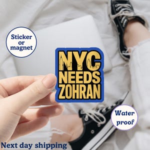 Zohran For Mayor NYC New York Election Sticker/CarMagnet, Mamdani for Mayor, Zohran Stickers, NYC Mayoral Race, Mamdani Vote