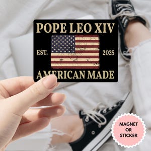 Adesivo di Robert Prevost Papa Leone XIV, adesivo religioso, primo papa cattolico americano, adesivo in vinile, la pace sia con tutti voi, elezioni papali 2025