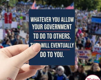 Pegatina/imán para coche de Derechos Humanos, Pegatina de Abolir el Hielo, Pegatina contra Trump, Pegatina MAGA, Justicia Reproductiva, Lucha de Clases, No Rojo contra Azul