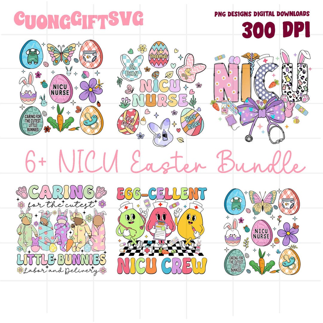 6+ NICU Nurse Easter Bundle Png, Easter Bunny Nurse PNG, Nurse Life Png ...