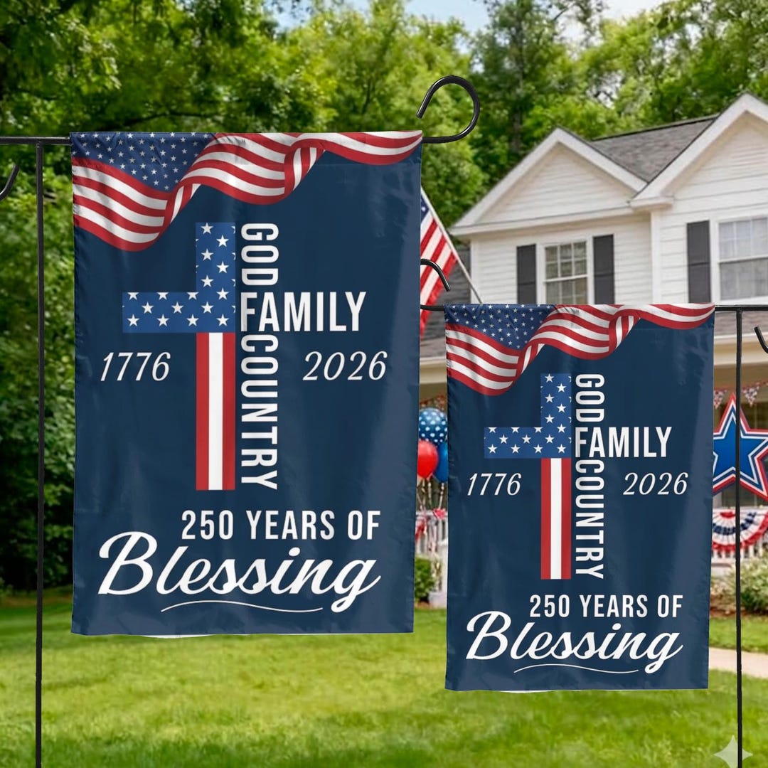 Patriotic Garden Flag ,250 Years Blessing Flag ,american Flag ,decor