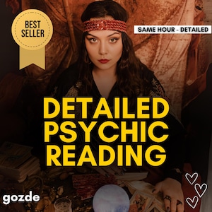 Detailed Psychic Reading, Same Hour, No Tools Psychic Reading, Accurate Love Reading, Psychic Question, Medium Reading, Future Reading