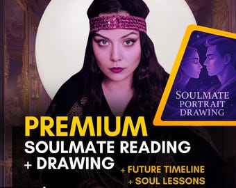 Premium Soulmate Reading and Drawing from Tarot Expert Same Day Delivery Accurate Vision of Future Partner Love Energy Connection