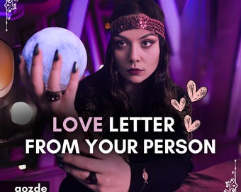 Carta de amor, misma hora, romántica personalizada, mensaje canalizado de ellos, carta de amor telepática, carta de conexión del alma, lectura de amor