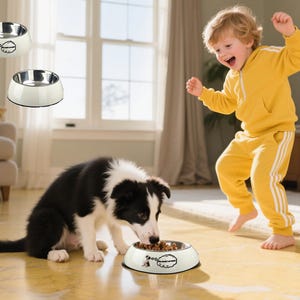 Personalisierter Edelstahl-Haustiernapf mit Name / Gesicht, benutzerdefinierte Hundekatzennäpfen für Futter / Wasser, isoliertes Geschenk für Haustiere, einzigartige Haustiergeschenke
